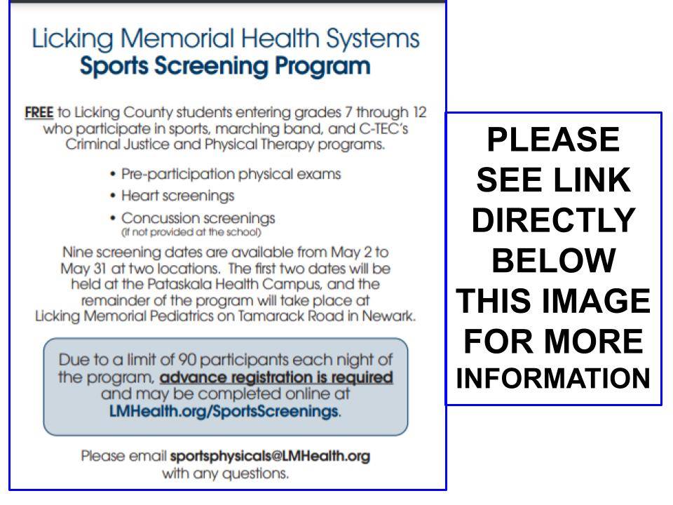 SPORTS SCREENING INFORMATION
