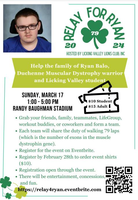 Relay For Ryan is March 17