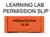 Learning lab permission form